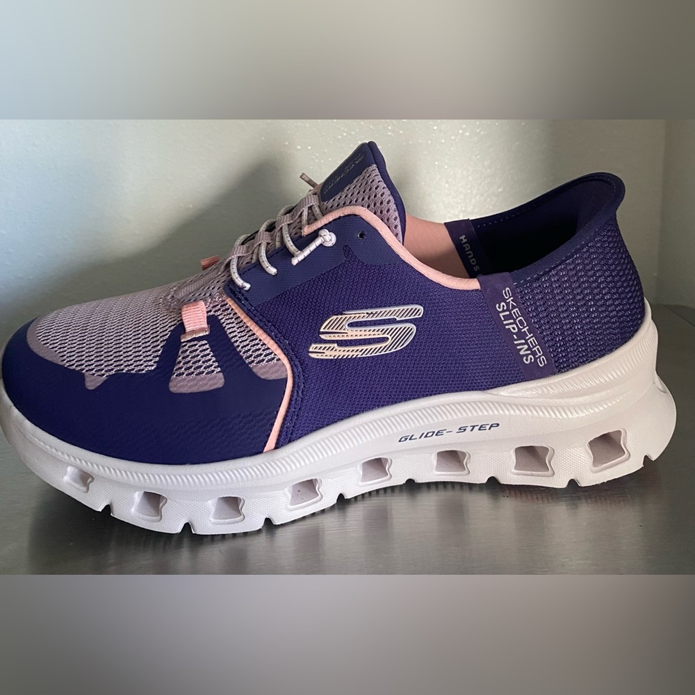 SKECHERS GLIDE STEP PRO SLIP INS Women's Purple and Pink Athletic Sneakers - Picture 9 of 15